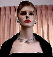 a beautiful Juliana vintage costume jewelry necklace, bracelet and earrings