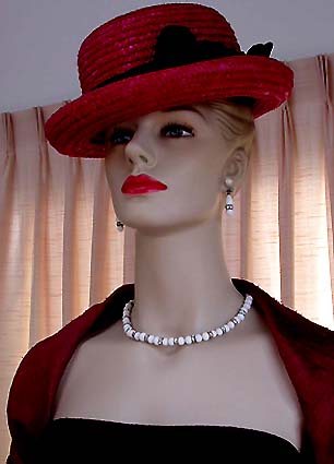 a beautiful vintage costume jewelry parure