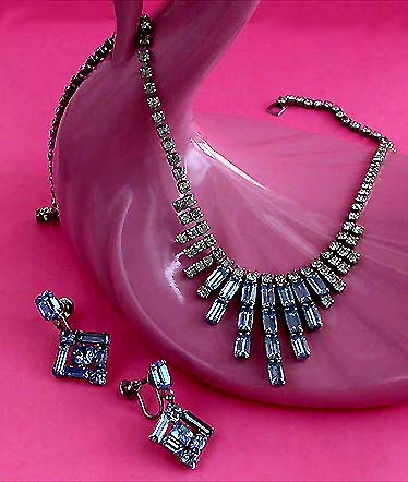 a beautiful vintage costume jewelry parure