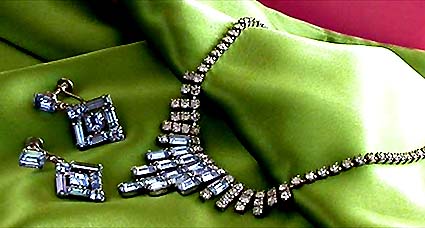 a beautiful vintage costume jewelry parure