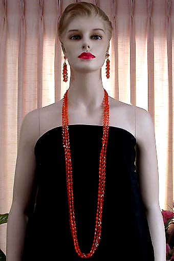 a beautiful vintage costume jewelry parure