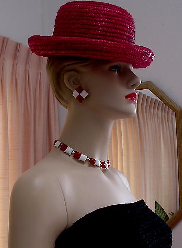 a beautiful vintage costume jewelry parure