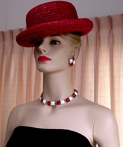 a beautiful vintage costume jewelry parure