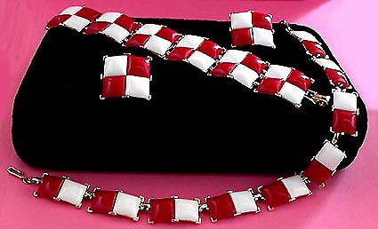 a beautiful vintage costume jewelry parure