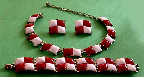 a beautiful vintage costume jewelry parure