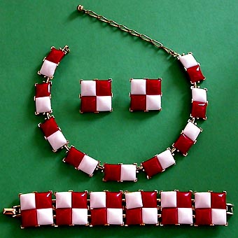 a beautiful vintage costume jewelry parure