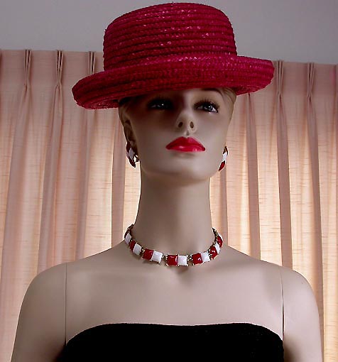 a beautiful vintage costume jewelry parure