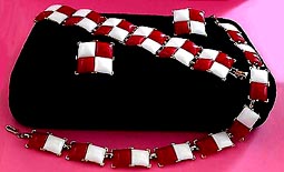 a beautiful Juliana vintage costume jewelry necklace, bracelet and earrings
