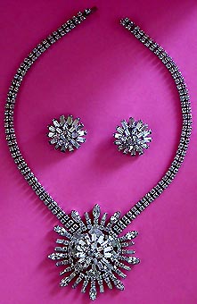 a beautiful vintage costume jewelry parure