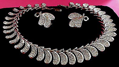 a beautiful vintage costume jewelry parure