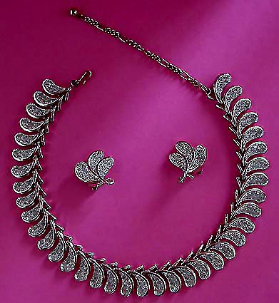 a beautiful vintage costume jewelry parure