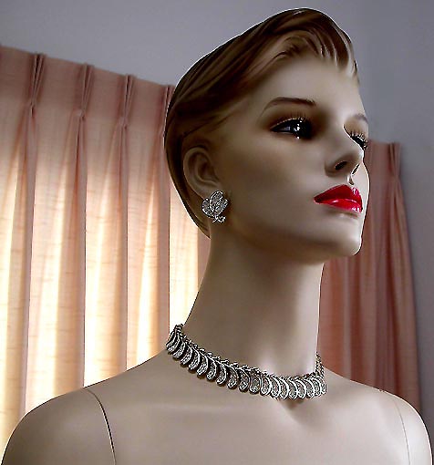 a beautiful vintage costume jewelry parure