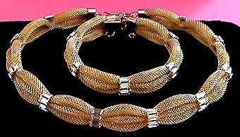 a beautiful vintage costume jewelry parure