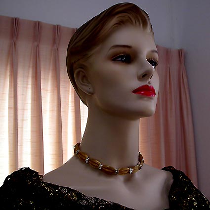 a beautiful vintage costume jewelry parure