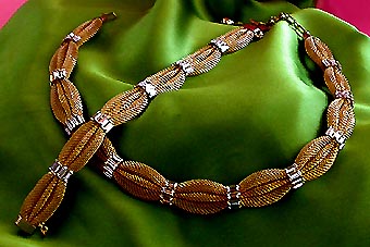 a beautiful vintage costume jewelry parure
