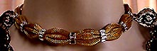 a beautiful Juliana vintage costume jewelry necklace, bracelet and earrings