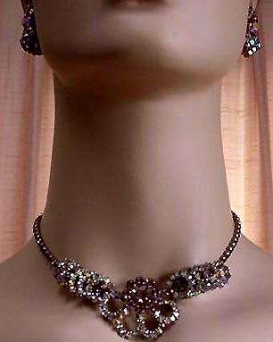a beautiful vintage costume jewelry parure