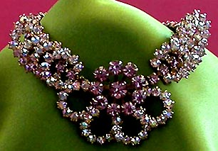 a beautiful vintage costume jewelry parure