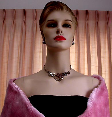 a beautiful vintage costume jewelry parure