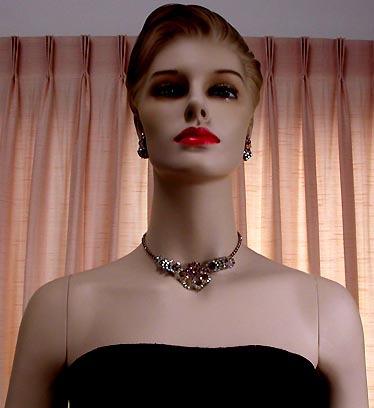a beautiful vintage costume jewelry parure