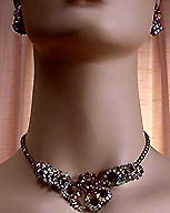 a beautiful Juliana vintage costume jewelry necklace, bracelet and earrings