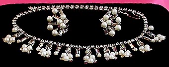 a beautiful vintage costume jewelry parure