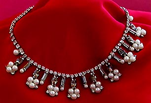 a beautiful vintage costume jewelry parure