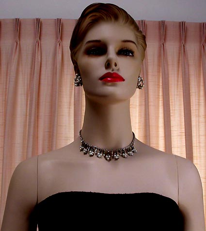 a beautiful vintage costume jewelry parure