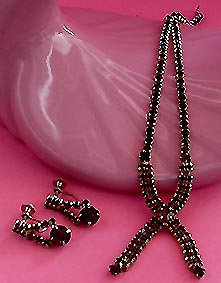 a beautiful vintage costume jewelry parure