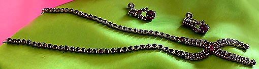 a beautiful vintage costume jewelry parure