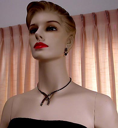 a beautiful vintage costume jewelry parure