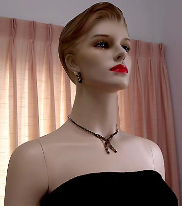 a beautiful vintage costume jewelry parure