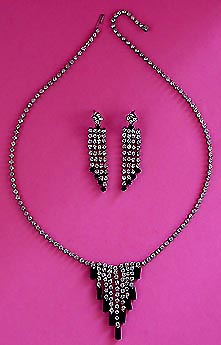 a beautiful vintage costume jewelry parure