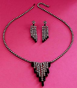 a beautiful vintage costume jewelry parure