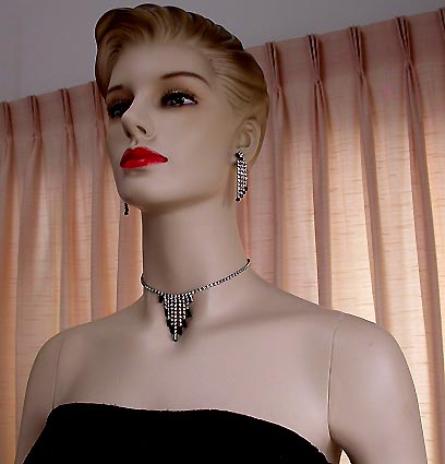 a beautiful vintage costume jewelry parure