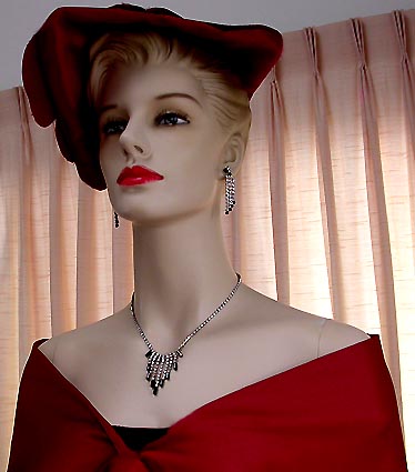 a beautiful vintage costume jewelry parure