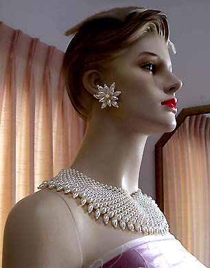 a beautiful vintage costume jewelry parure