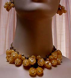 a beautiful vintage costume jewelry parure