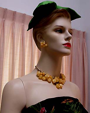 a beautiful vintage costume jewelry parure