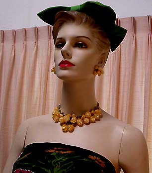 a beautiful vintage costume jewelry parure