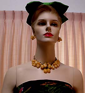 a beautiful vintage costume jewelry parure