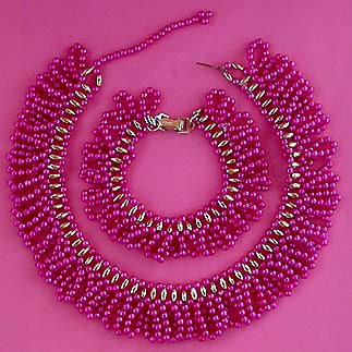 a beautiful vintage costume jewelry parure