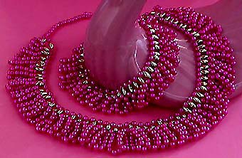 a beautiful vintage costume jewelry parure