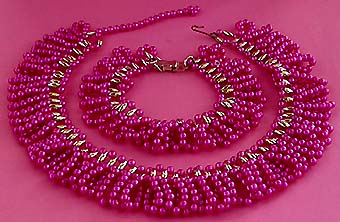 a beautiful vintage costume jewelry parure