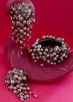 a beautiful vintage costume jewelry parure