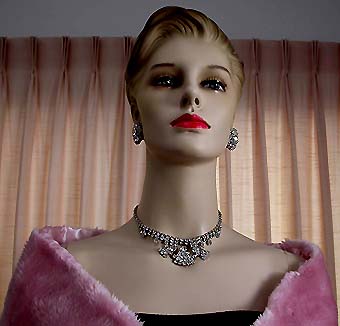 a beautiful vintage costume jewelry parure