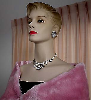 a beautiful vintage costume jewelry parure