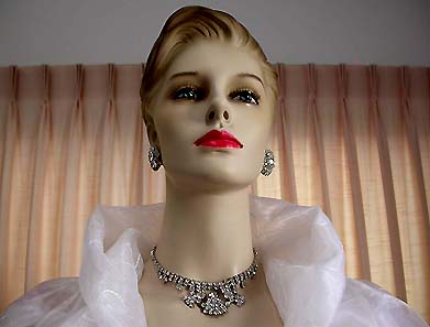 a beautiful vintage costume jewelry parure