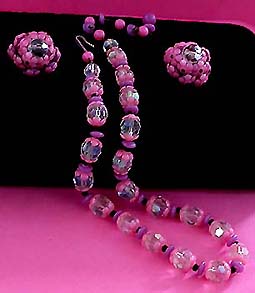 a beautiful vintage costume jewelry parure