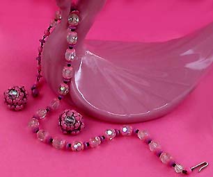 a beautiful vintage costume jewelry parure